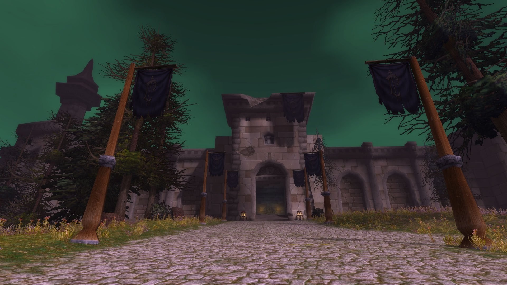 The original entrance to the ruined city of Lordaeron in Tirisfal Glades