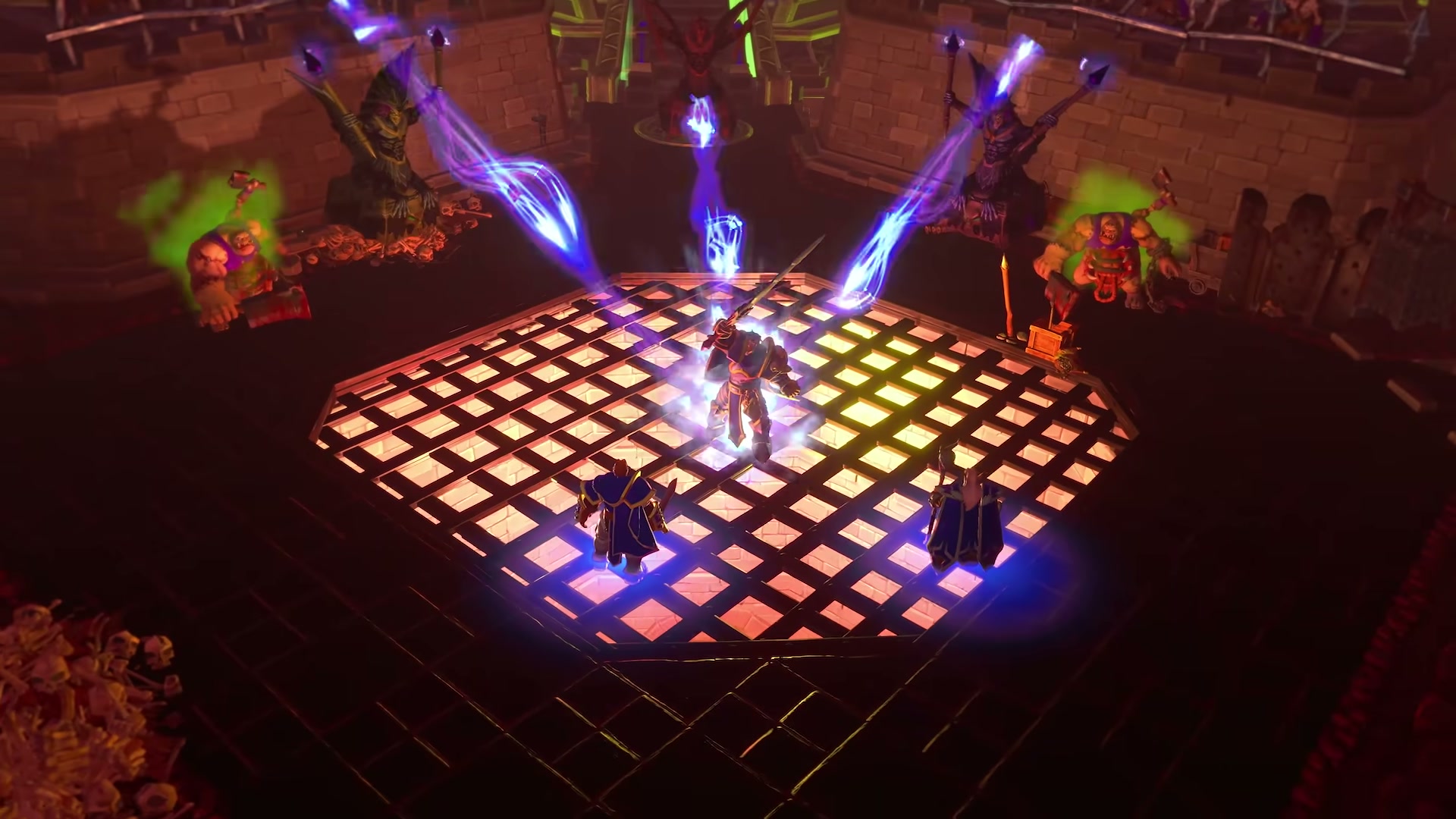 Heroes fight through an alchemical chamber in the Undercity