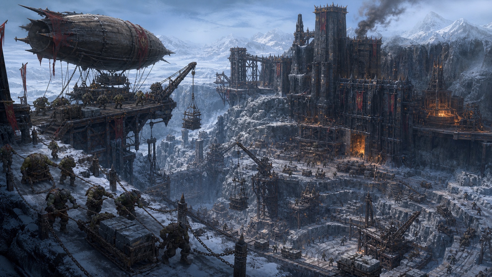 Workers and air crews sustain a fortress carved into the frozen north